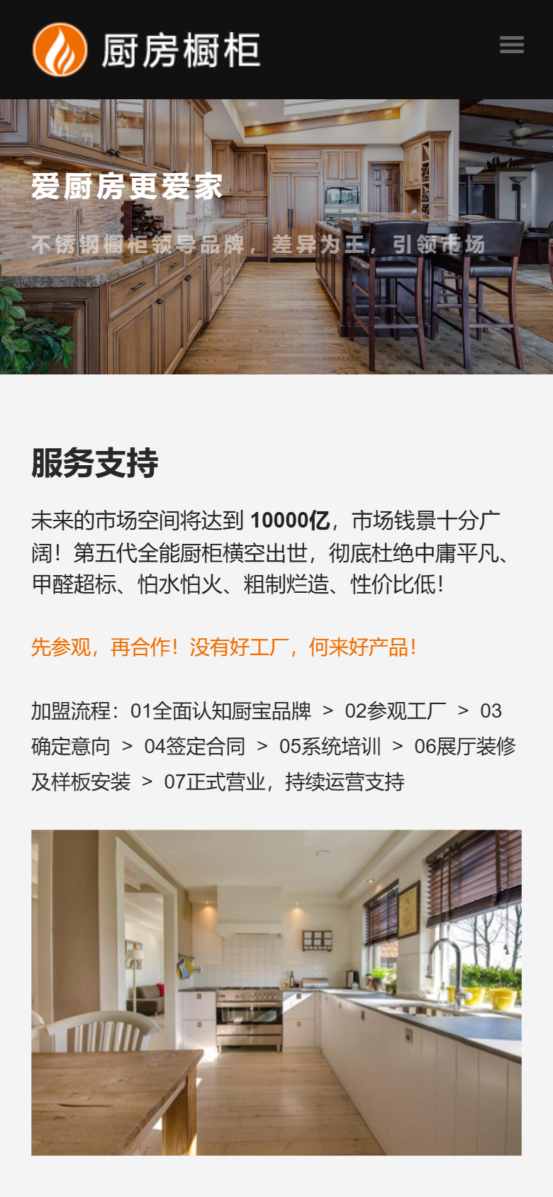 家居橱柜企业官网展示