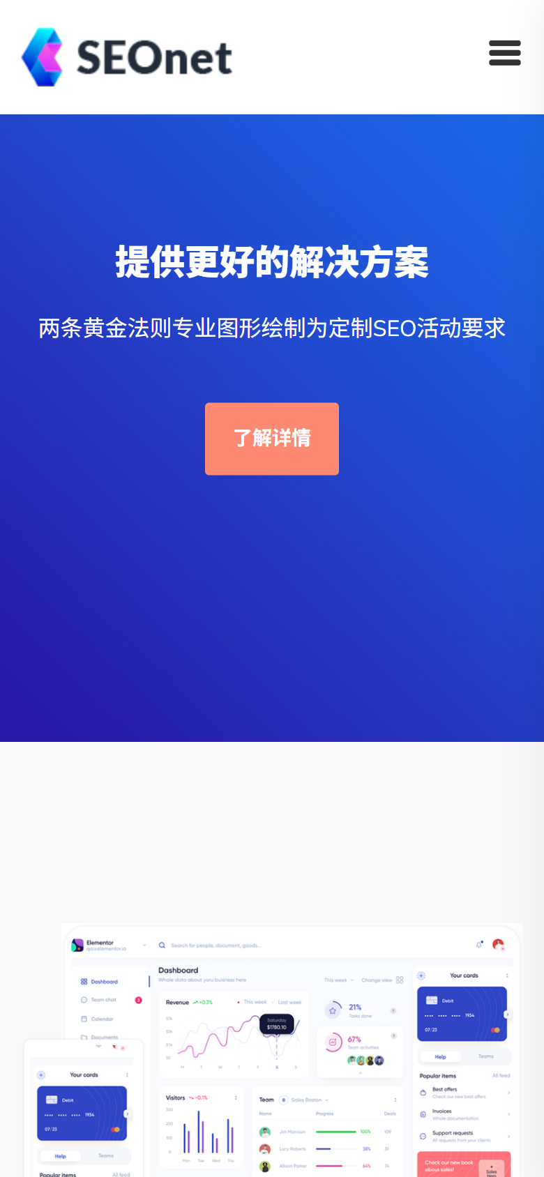 蓝色SEO数字营销企业官网